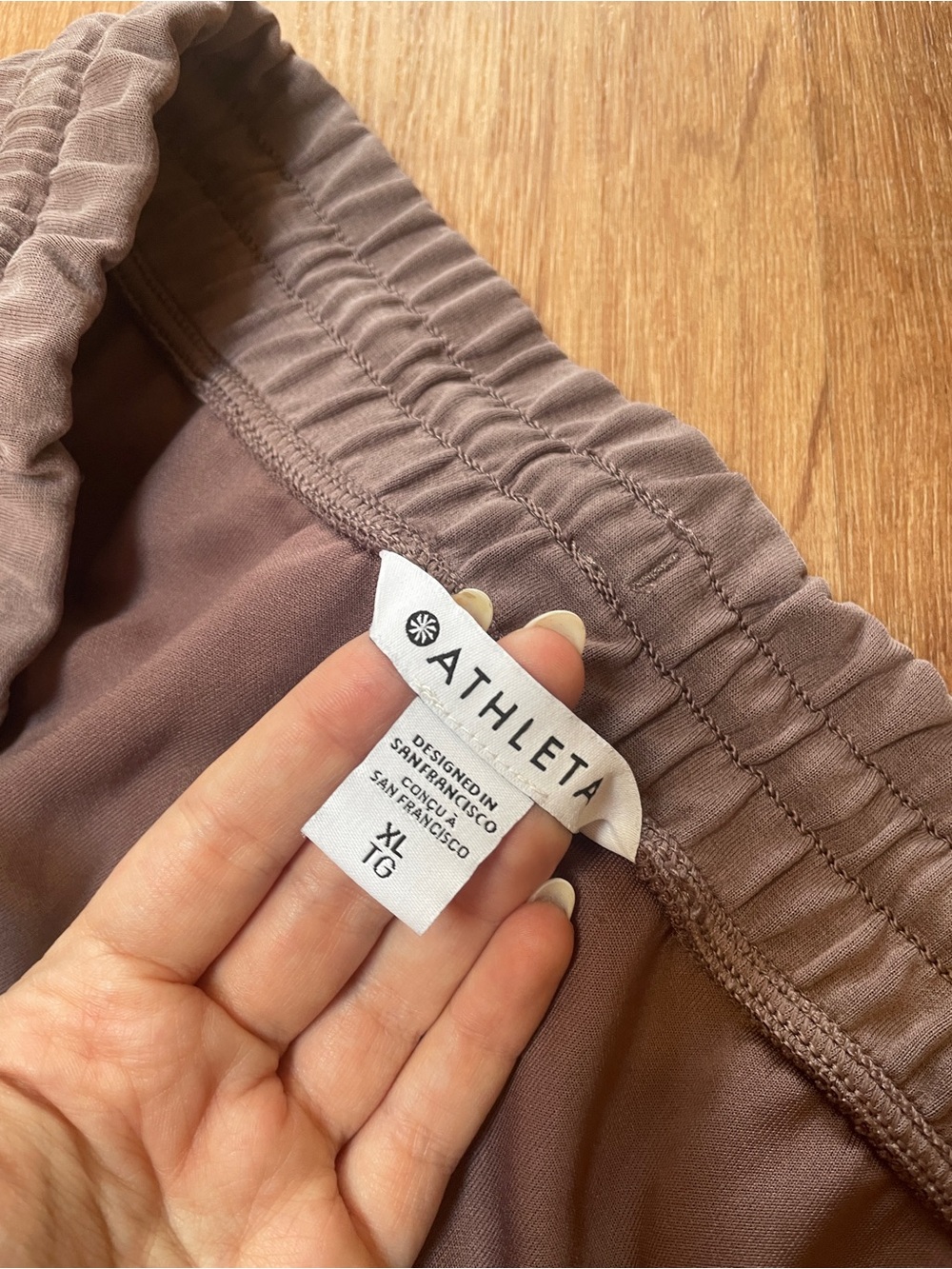 Athleta Seasoft Mid Rise Straight Pants Size XL Drawstring Tencel Modal Lounge - Picture 4 of 7